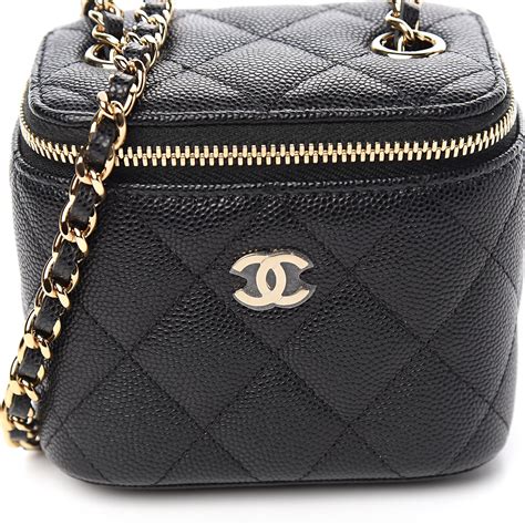 chanel vanity with chain caviar|A Guide to Chanel Vanity Case Styles .